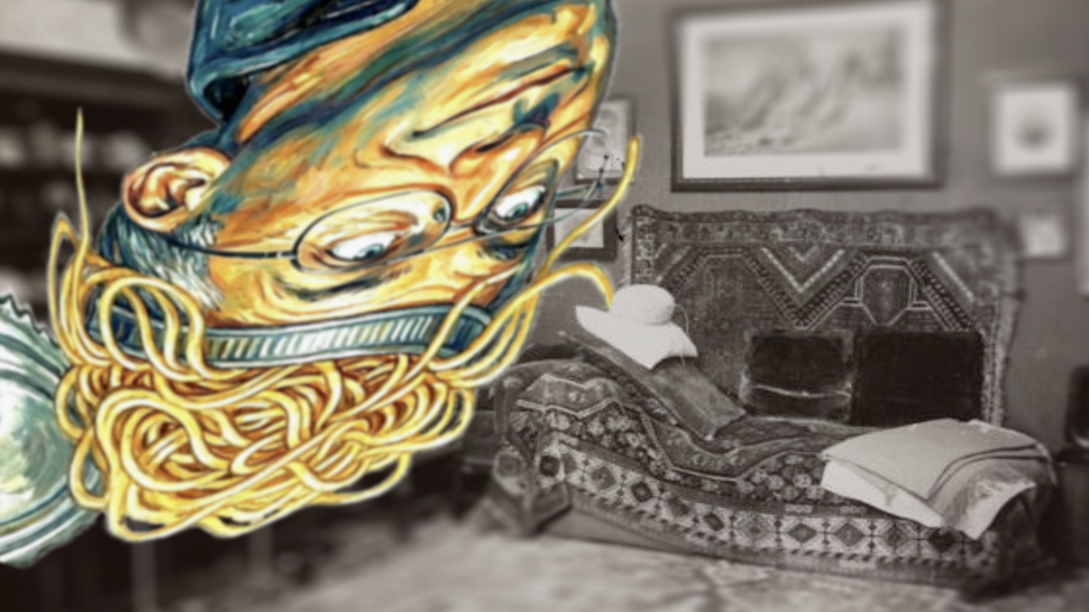 You're not crazy... (Steve as spaghetti-brain dreaming he's in Sigmund Freud's office with the famous couch)